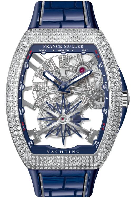 Review Franck Muller Vanguard Yachting Replica Watch V 45 T GR CS SQT YACH D NBR CD (BL) (AC) BL.BLCRGE